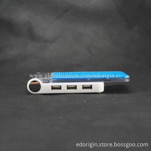 LED USB Hub Mobile Phone Holder with Card Reader, can Read SD, TF, MS, M2 Cards, Foldable